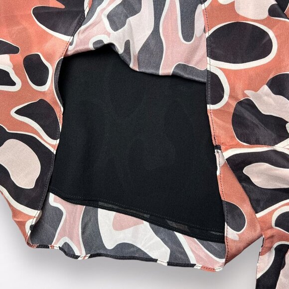 camilla & marc Animal Print Midi Skirt - Black, Pink, Cream - Picture 8 of 9